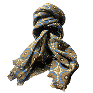 Scarf DIS. 04 BROWN AND BEIGE <BR/> 100% WOOL